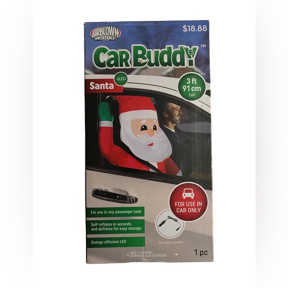 Gemmy Other - Gemmy Santa Car Buddy, 3 Foot Tall, Christmas Airblown Inflatable NEW OPEN BOX